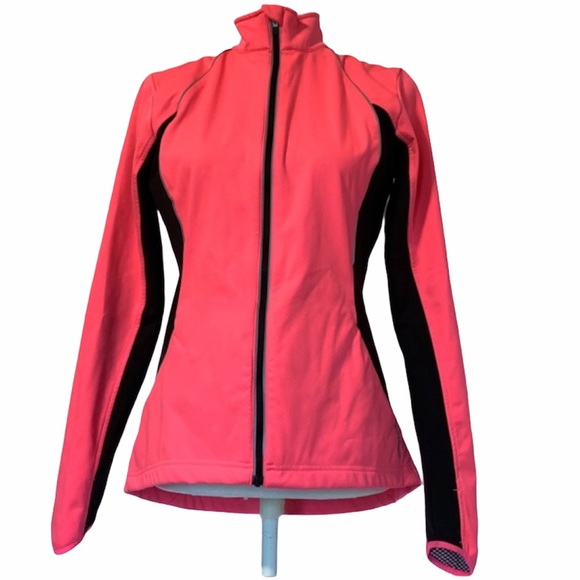 REEBOK Fitted Pink & Black Soft Shell Jacket - Picture 2 of 11